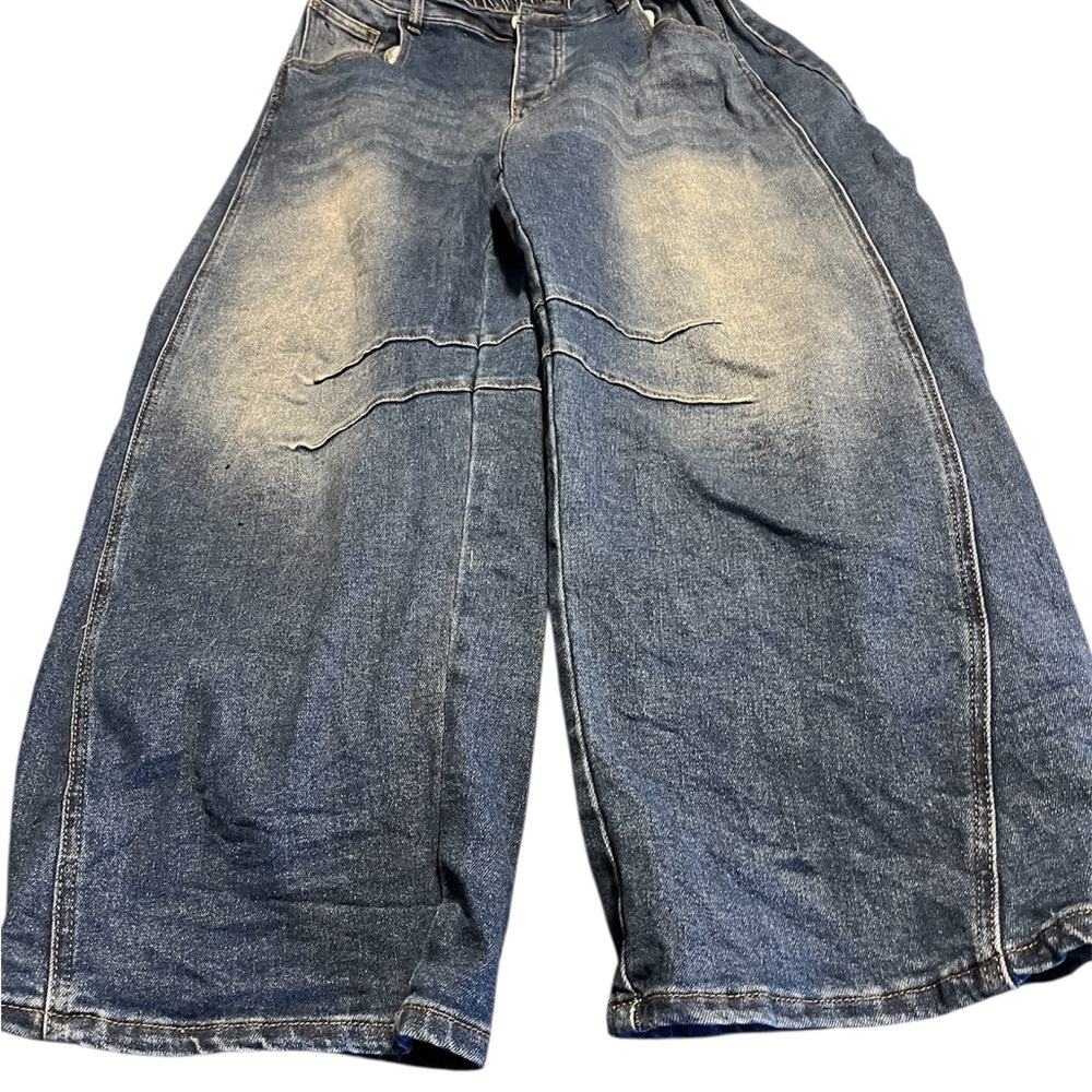 Blue Velvet Sz Large (10/12) Barrel Jeans